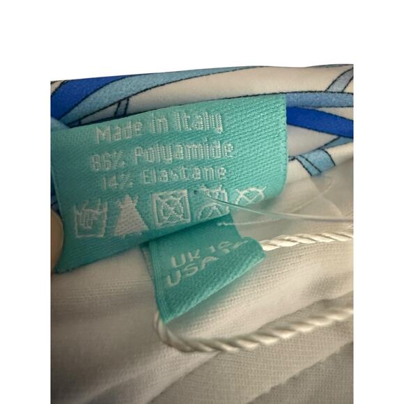 Melissa Odabash Brussels Twirl Blue Print 2 Piece Halter Bikini Swimsuit Set 12 - Picture 15 of 16